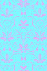 Colorful vintage botanical patterned background