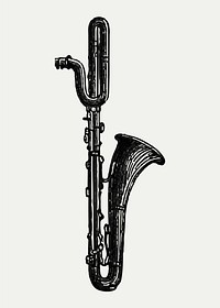 Vintage European style trumpet vector
