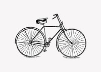 Vintage bicycle engraving vector