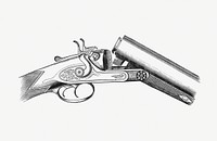 Vintage gun published by S.W. Burley (1876). Original from the British Library. Digitally enhanced by rawpixel.