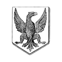 Bird medieval heraldic design vector