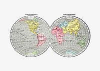 World map atlas illustration vector