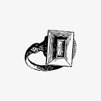 Vintage ring illustration vector