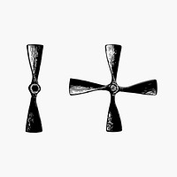 Mechanical propeller illustration vector