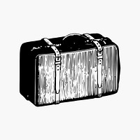 Vintage luggage illustration vector