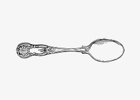 Silver spoon illustration vector