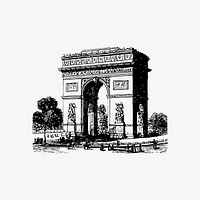 Arc de Triomphe illustration vector