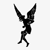 Angel silhouette illustration vector