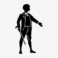 Gentleman silhouette illustration vector