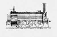 Steam train from Six Weeks of Vacation by <a href="https://www.rawpixel.com/search/Paul%20Poire?sort=curated&amp;page=1">Paul Poire</a> (1880). Original from the British Library. Digitally enhanced by rawpixel.