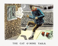 The Cat O&#39;nine tails from Un-Natural History Not Taught In Bored Schools, etc published by <a href="https://www.rawpixel.com/search/Simpkin%2C%20Marshall%20%26%20Co?sort=curated&amp;page=1">Simpkin, Marshall &amp; Co</a>. (1883). Original from the British Library. Digitally enhanced by rawpixel.