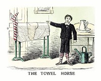 Towel horse illustration vector