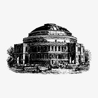 Royal Albert hall illustration vector