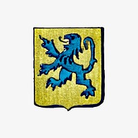 Medieval heraldic badge illustration vector