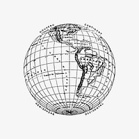World atlas illustration vector