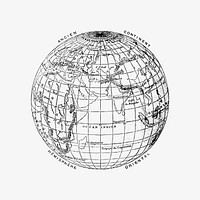 World atlas illustration vector