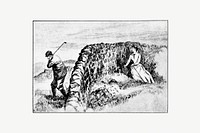 Vintage golfers from Won at the Last Hole. A Golfing Romance, Etc published by <a href="https://www.rawpixel.com/search/Cassell%20%26%20Co?sort=curated&amp;page=1">Cassell &amp; Co</a>. (1893). Original from the British Library. Digitally enhanced by rawpixel.