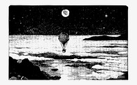 Hot air balloon illustration vector