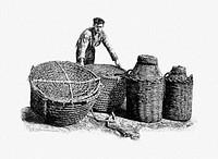 Fisherman from The Balearic Islands illustrated by <a href="https://www.rawpixel.com/search/Louis%20Salvator?sort=curated&amp;page=1">Louis Salvator</a> (1897). Original from the British Library. Digitally enhanced by rawpixel.