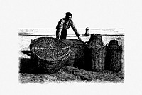 Fisherman from The Balearic Islands illustrated by Louis Salvator (1897). Original from the British Library. Digitally enhanced by rawpixel.