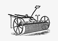 Agricultural rake mechanism illustration vector