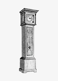 Grandfather clock illustration vector