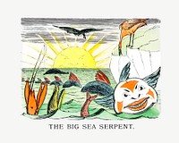 Drawing of the big sea serpent
