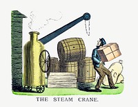 The steam crane from Un-Natural History Not Taught In Bored Schools, etc published by <a href="https://www.rawpixel.com/search/Simpkin%2C%20Marshall%20%26%20Co?sort=curated&amp;page=1">Simpkin, Marshall &amp; Co</a>. (1883). Original from the British Library. Digitally enhanced by rawpixel.