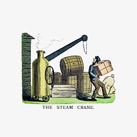 Industrial steam crane illustration vector