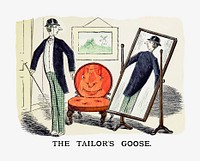 Tailor&#39;s goose gentleman clothing illustration vector