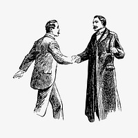 Men shaking hands together illustration vector