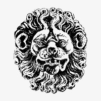 Lion head illustration vector