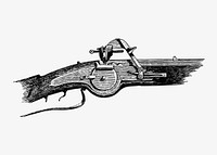 Wheel lock gun illustration vector