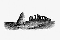 Drawing of a Stonehenge