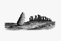 Stonehenge from the north from Our own country. Descriptive, Historical, Pictorial published by <a href="https://www.rawpixel.com/search/Cassell%20%26%20Co?sort=curated&amp;page=1">Cassell &amp; Co</a>. (1885). Original from the British Library. Digitally enhanced by rawpixel.