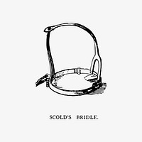 Scold's bridle illustration vector