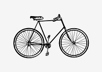 Vintage Victorian style bicycle engraving vector