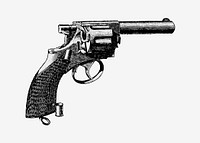 Vintage Victorian style pistol engraving vector