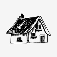 Vintage Victorian style house engraving engraving vector