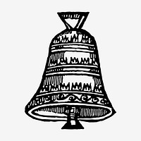 Vintage Victorian style bell engraving vector