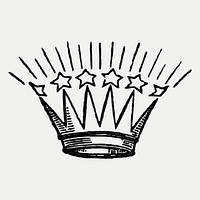 Vintage European style crown engraving