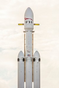 Falcon Heavy Demo Mission (2017). Original from Official SpaceX Photos. Digitally enhanced by rawpixel.