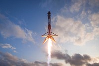 SES&ndash;10 Mission | Falcon 9 First Stage Landing (2017). Original from Official SpaceX Photos. Digitally enhanced by rawpixel.