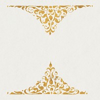 Gold filigree victorian border psd