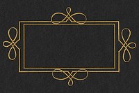 Gold filigree victorian frame psd