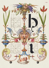 Guide for Constructing the Letters h and i from Mira Calligraphiae Monumenta or The Model Book of Calligraphy (1561–1596) by Georg Bocskay and Joris Hoefnagel. Original from The Getty. Digitally enhanced by rawpixel. 