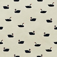Black geese seamless pattern