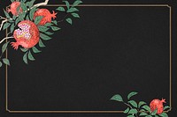 Pomegranate on a frame design element 