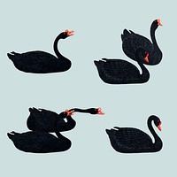 Black geese bird design resources 