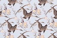 Cherry blossom and flying geese pattern illustration